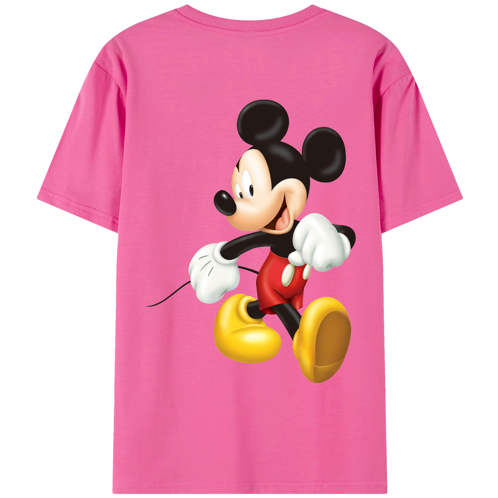 （画像用） ミッキーマウス Mickey Mouse レディース半袖Tシャツ(バックプリント)